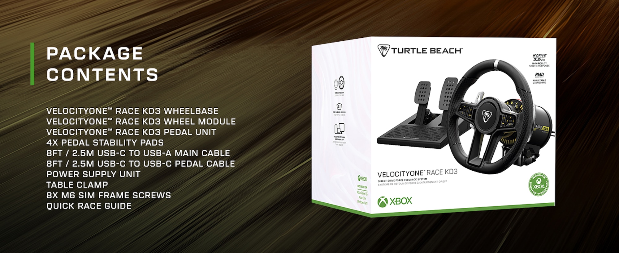 Turtle Beach VelocityOne Race KD3 Racing Wheel & Pedals